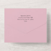 Baby girl Rustic adventure babydouche All In One Uitnodiging (Achterkant)