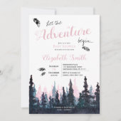 Baby girl Rustic adventure babydouche Kaart (Voorkant)