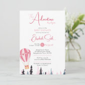 Baby girl Rustic adventure babydouche Kaart (Staand voorkant)