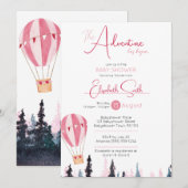 Baby girl Rustic adventure babydouche Kaart (Voorkant / Achterkant)