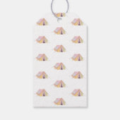 Baby Girl Rustic One Happy Camper Birthday Cadeaulabel (Achterkant)