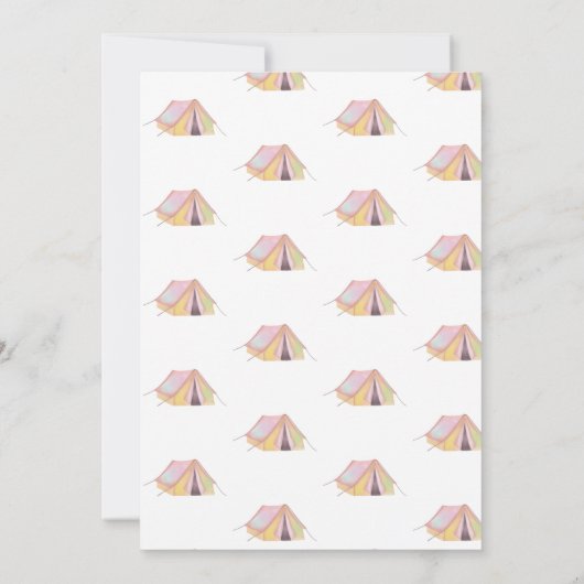 Baby Girl Rustic One Happy Camper Birthday Kaart (Achterkant)