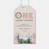 Baby Girl Rustic One Happy Camper Favor Cadeaulabel