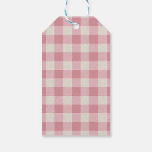 Baby Girl Rustic One Happy Camper Favor Cadeaulabel (Achterkant)