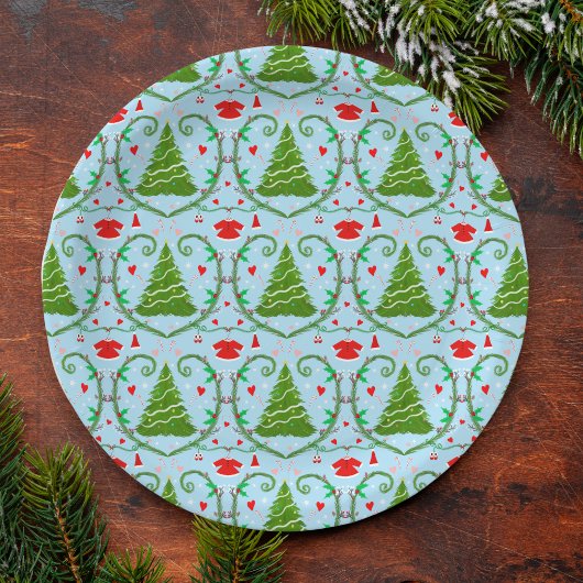 Baby Girl Santa Outfit Baby shower Pattern Papieren Bordje