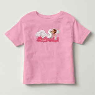 Baby Girl Saraswati with her White Swan Kinder Shirts