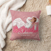 Baby Girl Saraswati with White Swan and lotus Kussen (Deken)