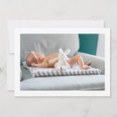 Baby Girl Schattige fotoaankondiging (Achterkant)