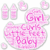 Baby Girl Shapechard Sticker (Voorkant)