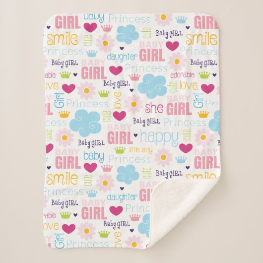 Baby Girl Sherpa Deken (Voorkant)