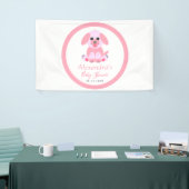 Baby Girl Shower Aangepaste Puppy Pink Welkom Spandoek (Beurs)