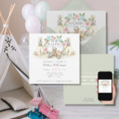 Baby Girl Shower Adventure Begin Beer Deer Kaart