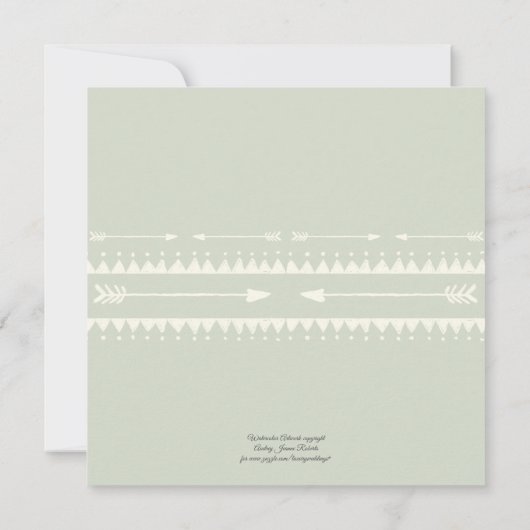 Baby Girl Shower Adventure Begin Beer Deer Kaart (Achterkant)