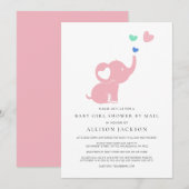 Baby Girl Shower beroemd gemaakt door Mail Pink El Kaart (Voorkant / Achterkant)