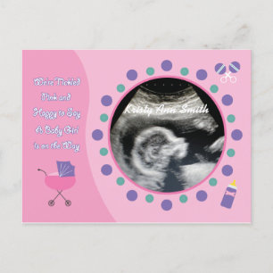 Baby Girl Shower Briefkaart