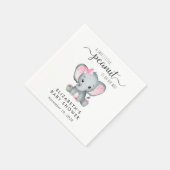 Baby Girl Shower Cute Elephant Servet (Hoek)