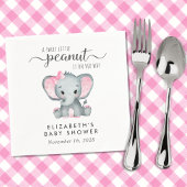 Baby Girl Shower Cute Elephant Servet