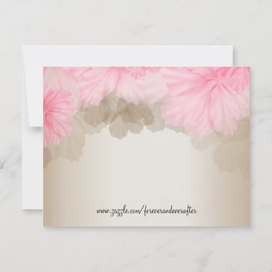 Baby Girl Shower, Cute Pink Kaart (Achterkant)