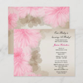 Baby Girl Shower, Cute Pink Kaart (Voorkant / Achterkant)