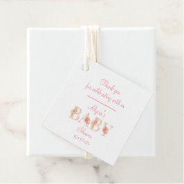 Baby Girl Shower Dank je Labels