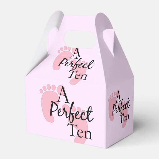 Baby Girl Shower Favor Box Bedankdoosjes (Voorkant Zijde)