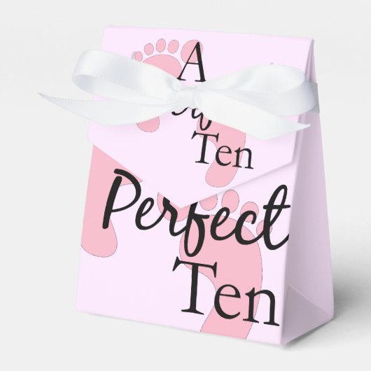 Baby Girl Shower Favor Box Bedankdoosjes (Voorkant Zijde)