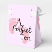 Baby Girl Shower Favor Box Bedankdoosjes (Achterkant)