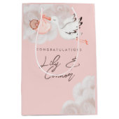 Baby Girl Shower Gift Bag Medium Cadeauzakje (Voorkant)