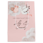 Baby Girl Shower Gift Bag Medium Cadeauzakje (Achterkant)