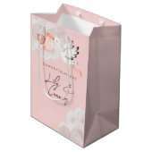 Baby Girl Shower Gift Bag Medium Cadeauzakje (Achterkant Gekanteld)