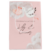 Baby Girl Shower Gift Bag Medium Cadeauzakje (Voorkant)
