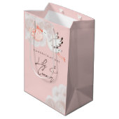 Baby Girl Shower Gift Bag Medium Cadeauzakje (Achterkant Gekanteld)
