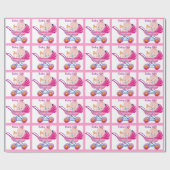 Baby Girl Shower Gift Wrap Cadeaupapier (Vlak)