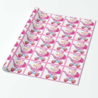 Baby Girl Shower Gift Wrap Cadeaupapier