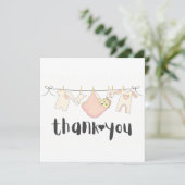 Baby Girl Shower Hartelijk dank Bedankkaart (Staand voorkant)