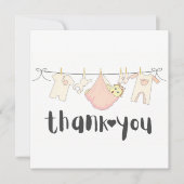 Baby Girl Shower Hartelijk dank Bedankkaart (Voorkant)