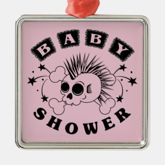 Baby Girl Shower Invite Metalen Ornament