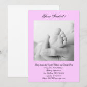  Baby girl shower Kaart (Voorkant / Achterkant)