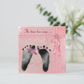  Baby girl shower Kaart (Staand voorkant)