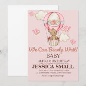 Baby girl shower Kaart (Voorkant / Achterkant)