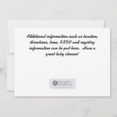  Baby girl shower Kaart (Achterkant)