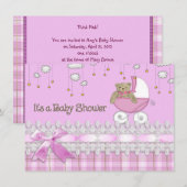  Baby girl shower Kaart (Voorkant / Achterkant)
