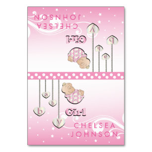 Baby girl shower Kaarten plaatsen