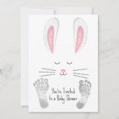 Baby Girl Shower met Cute Bunny Kaart (Voorkant)