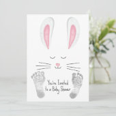 Baby Girl Shower met Cute Bunny Kaart (Staand voorkant)