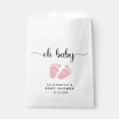 Baby Girl Shower Pink Baby Feet Bedankzakje (Voorkant)