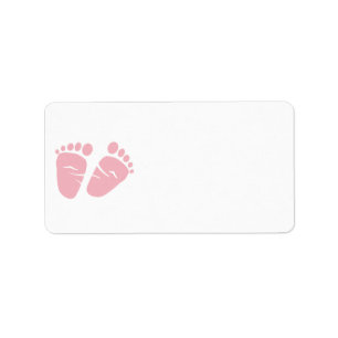 Baby Girl Shower Pink Feet Etiket