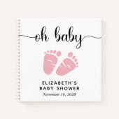 Baby Girl Shower Pink Feet Guest Book Notitieboek (Voorkant)