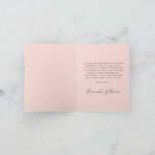 Baby Girl Shower Retro Carriage Pink Gold Bedankkaart (Binnen)