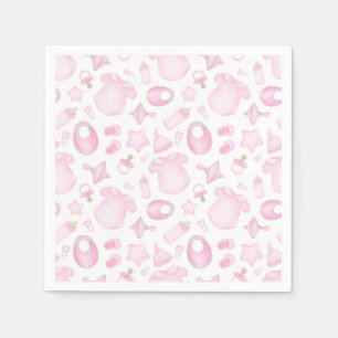 Baby Girl Shower Roze Papier Servet